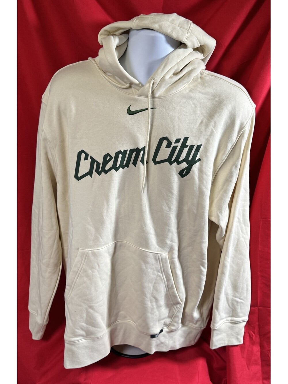 Nike Milwaukee Bucks "Cream City" City Edition Pullover Hoodie Mens XL NEW